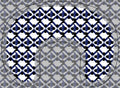 Nursing Pillow Cover - Navy & Charcoal Geometric Pattern