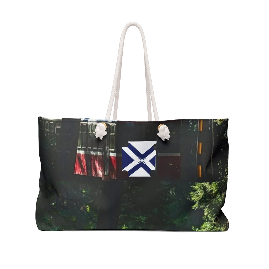 Nautical Saltire Weekender Bag – Coastal Travel Tote with Blue Cross Emblem