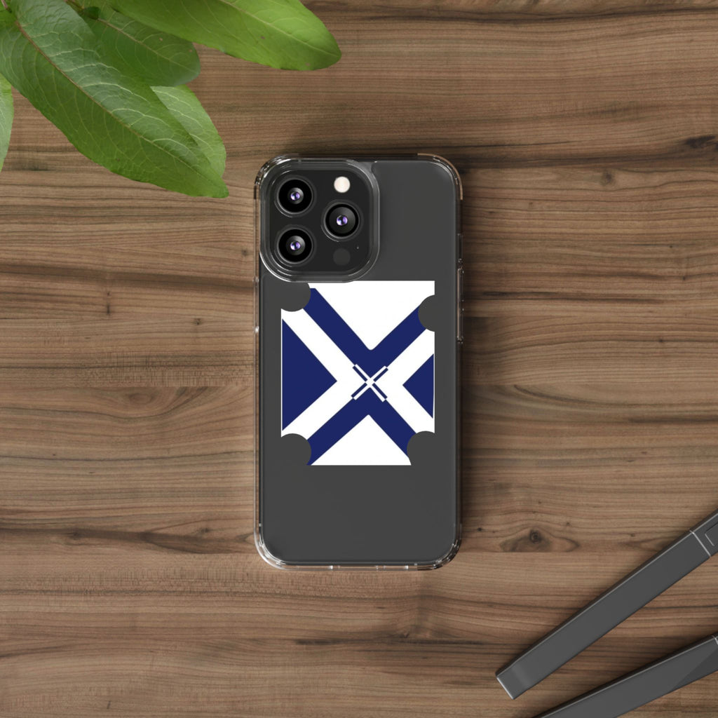 xT7 Saltire Clear Phone Case - Blue White Scottish Flag iPhone Cover