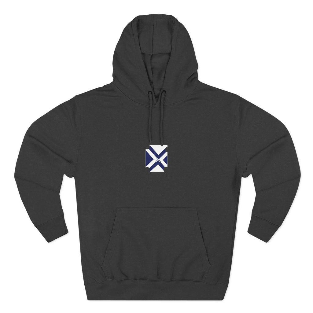 Minimalist Geometric Logo Hoodie — Small Center Chest Icon