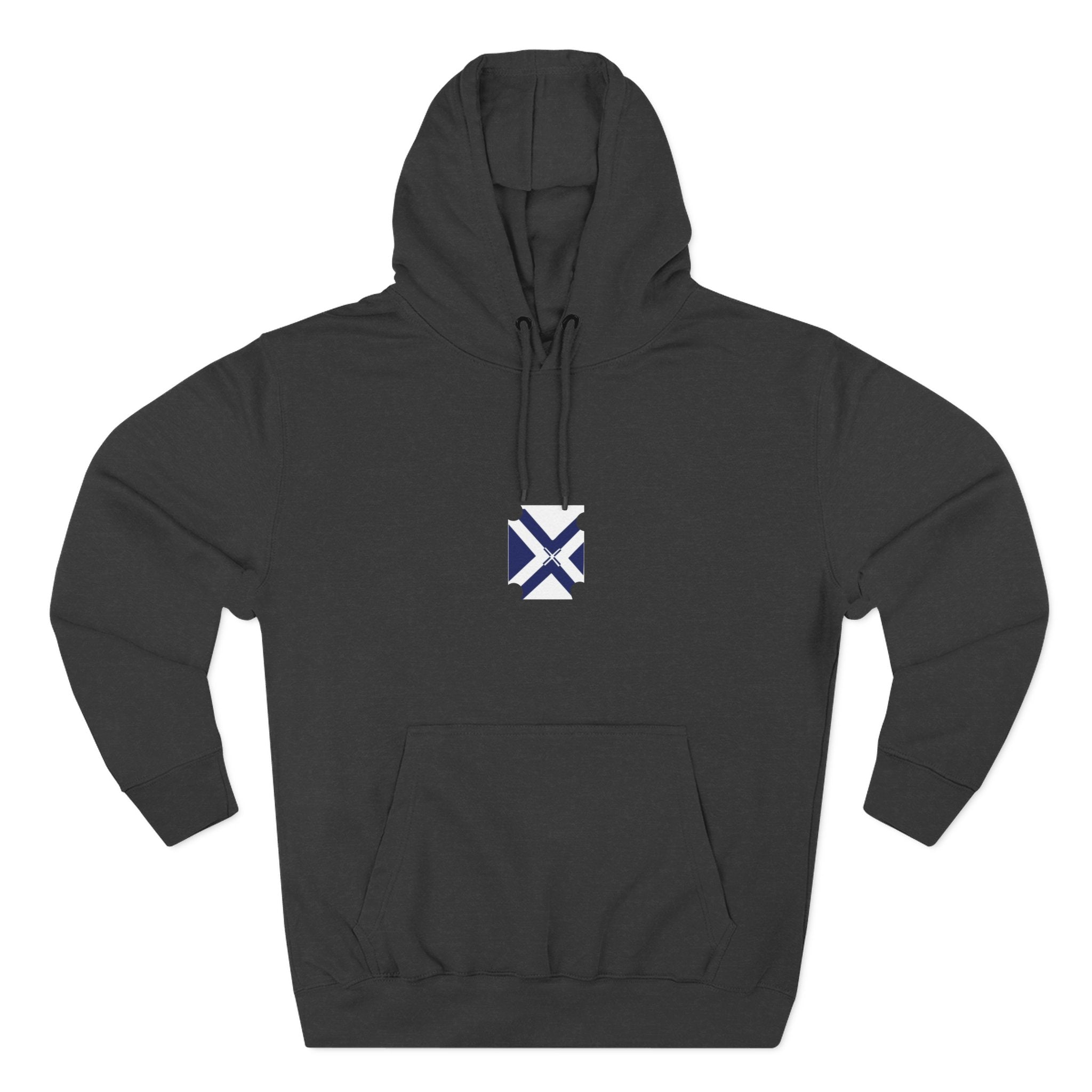 Minimalist Geometric Logo Hoodie — Small Center Chest Icon