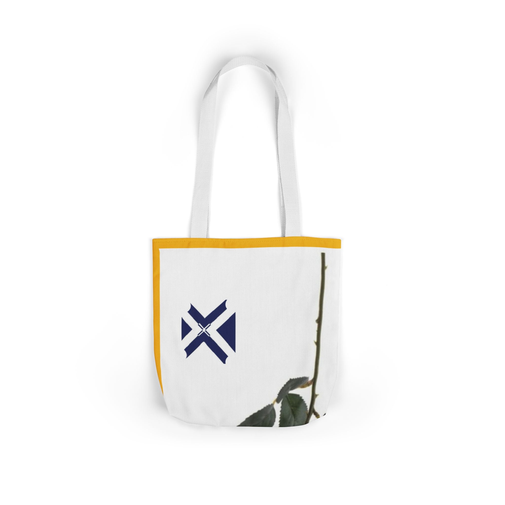 Rose XT Tote Bag — Yellow Accent Canvas Shopper