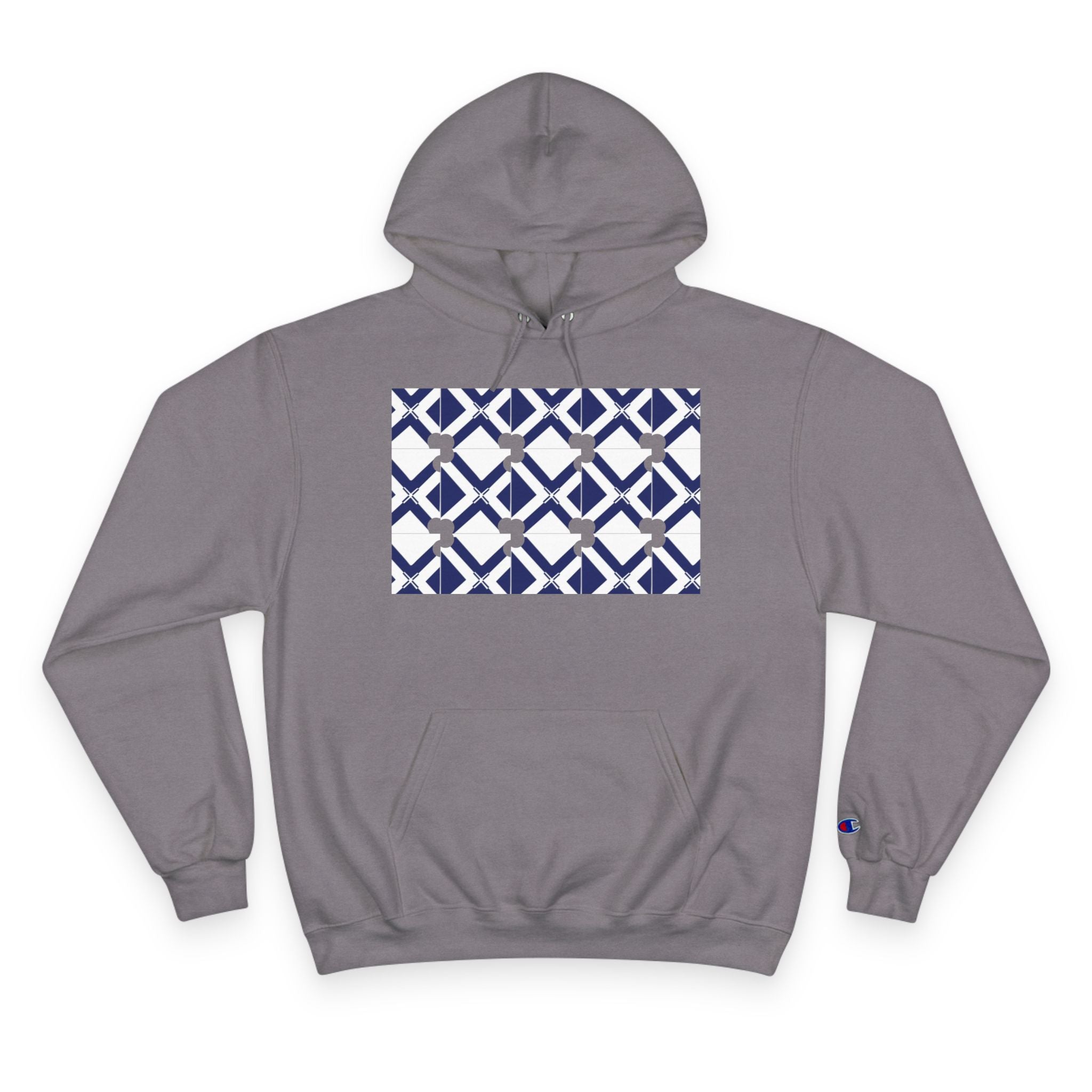 Geometric Navy Tile Hoodie