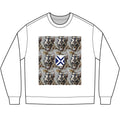 Long Sleeve Tee — Nautical St. Andrew's Cross & Rope Shield Graphic