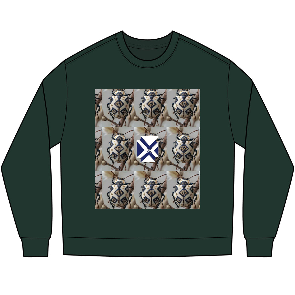 Long Sleeve Tee — Nautical St. Andrew's Cross & Rope Shield Graphic