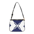 Navy Geo Cross Small Shoulder Bag — Minimalist Everyday Purse