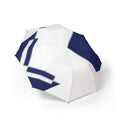 Foldable Umbrella — Navy Chevron Compact Semi-Automatic Travel Umbrella