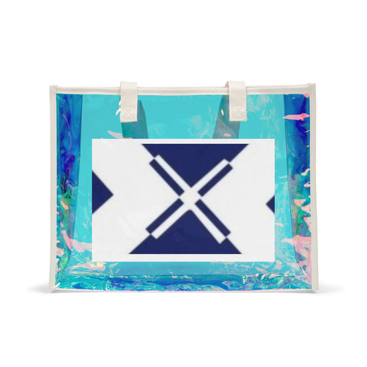 Holographic Beach Tote Bag, Stylish Summer Carryall, Ideal for Beach Days, Pool Parties, Vacation Essentials, Waterproof Bag