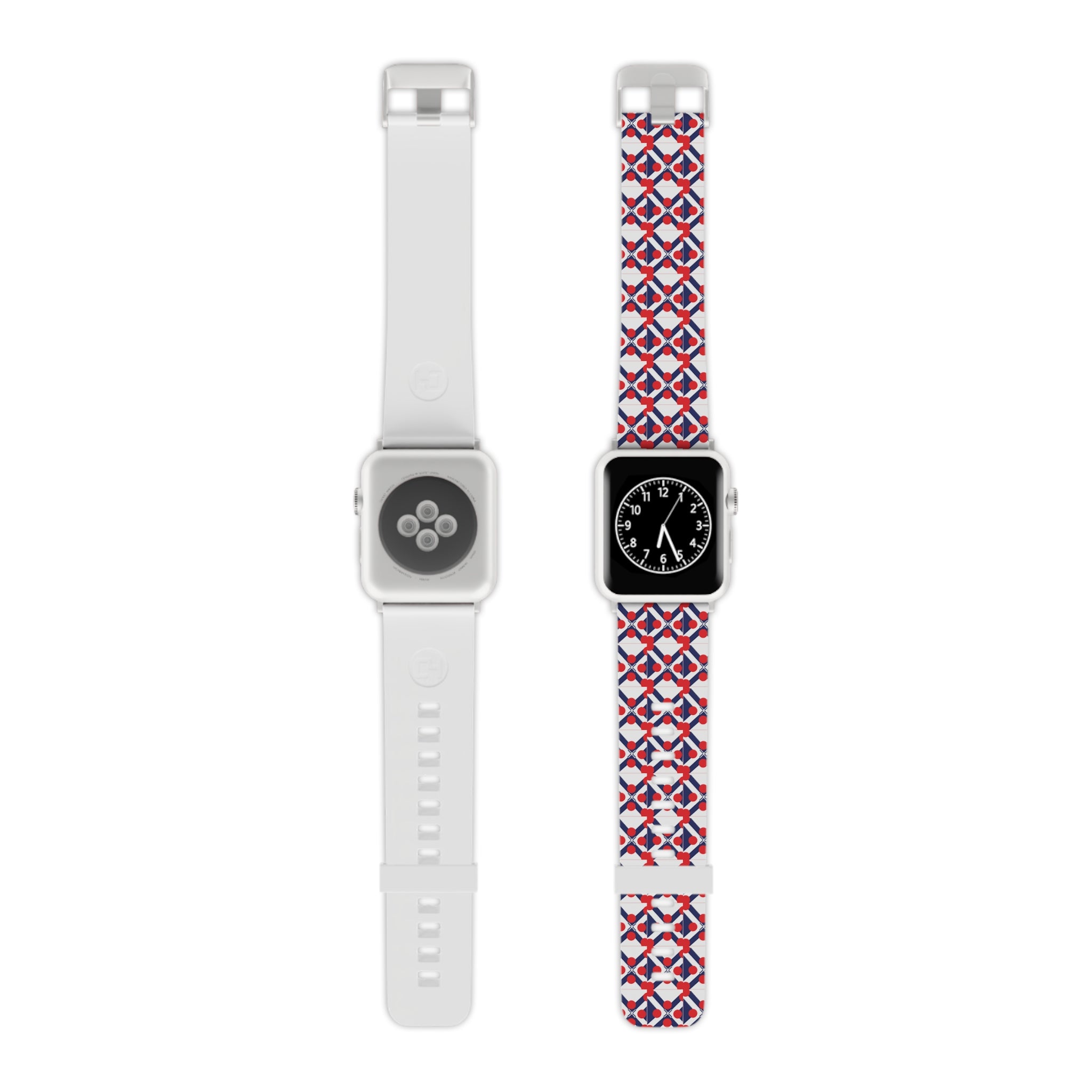 XT9 Apple Watch Band — Red, White & Blue Geometric Pattern