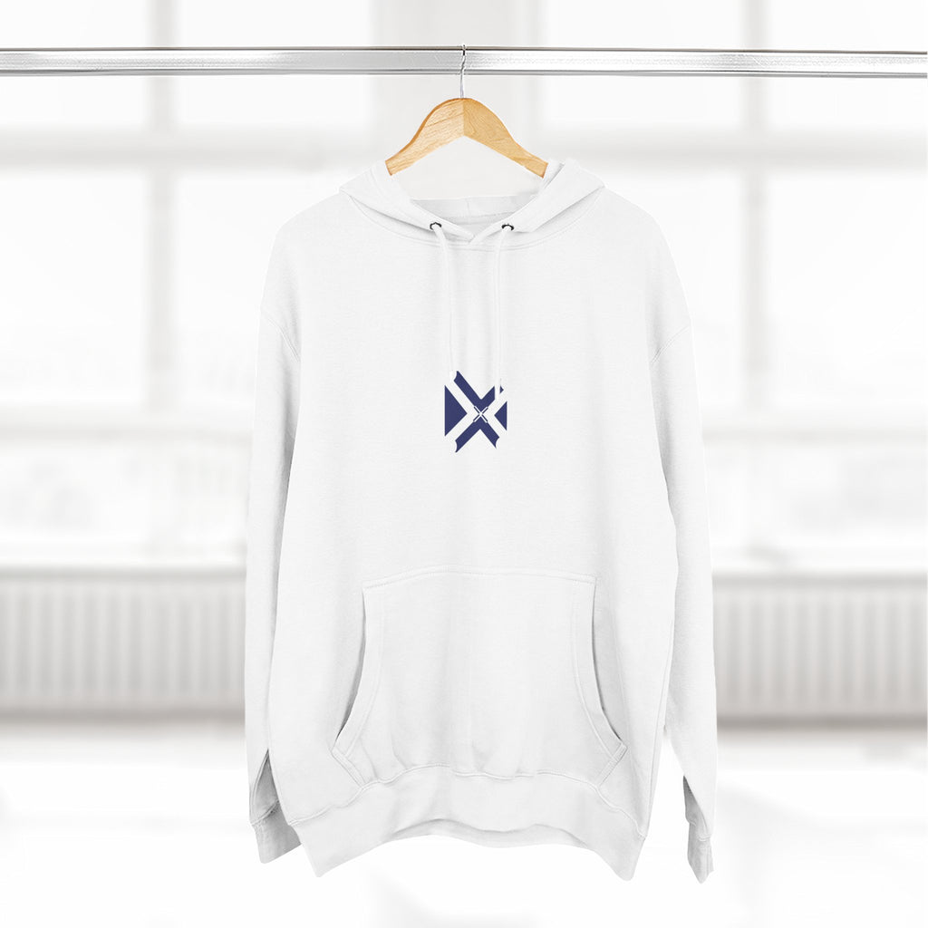 Minimalist Geometric Logo Hoodie — Small Center Chest Icon