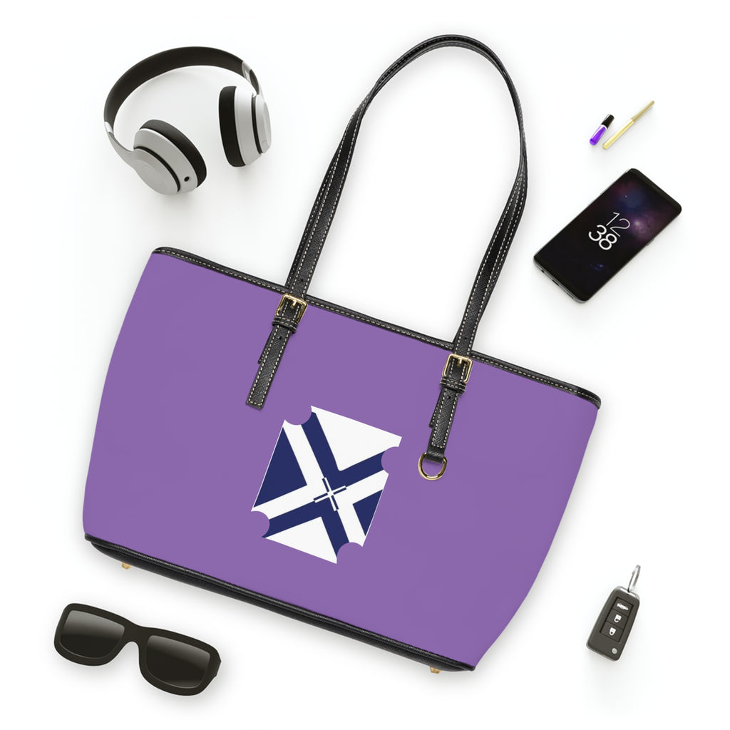 XT7 Purple Tote Bag — PU Leather Shoulder Bag