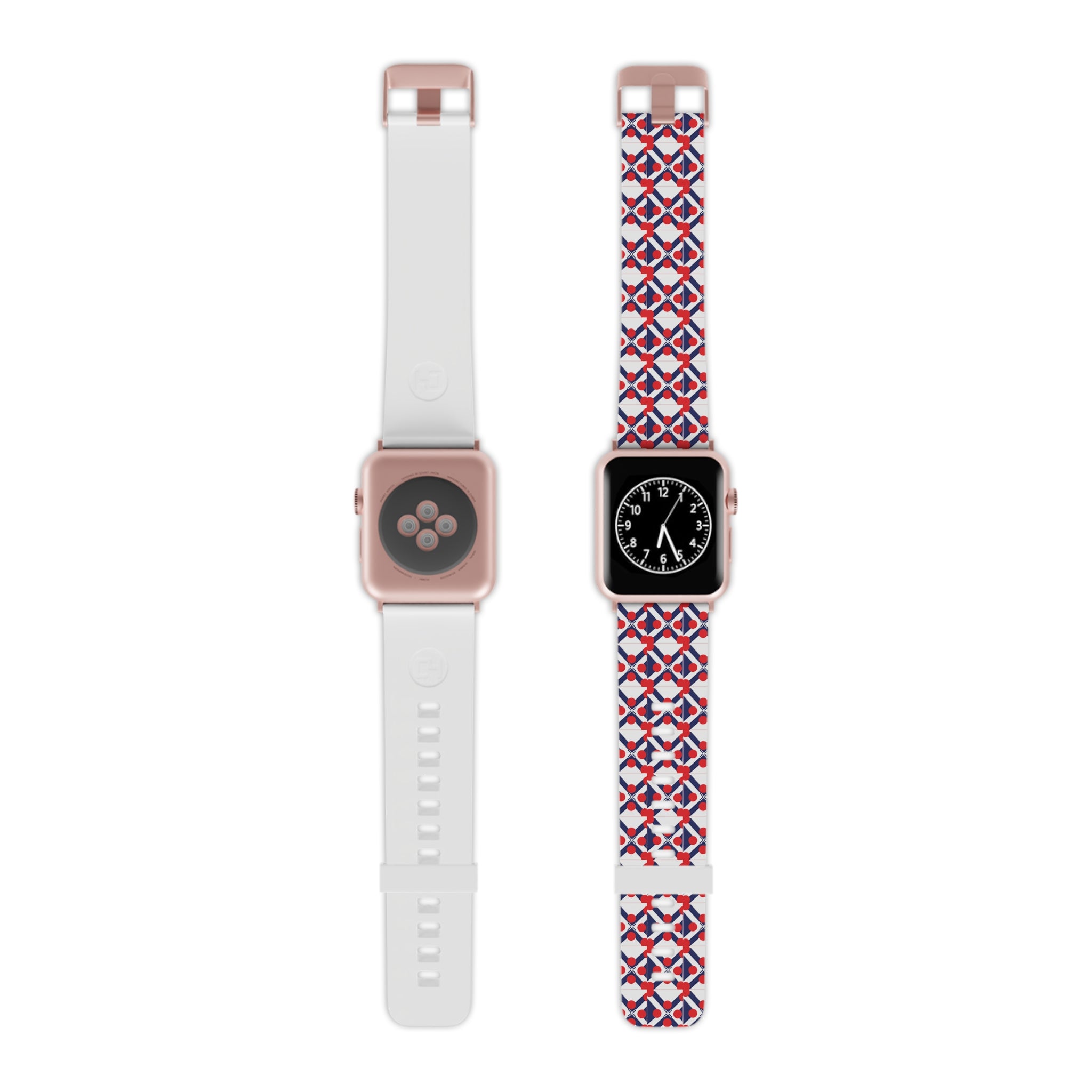 XT9 Apple Watch Band — Red, White & Blue Geometric Pattern