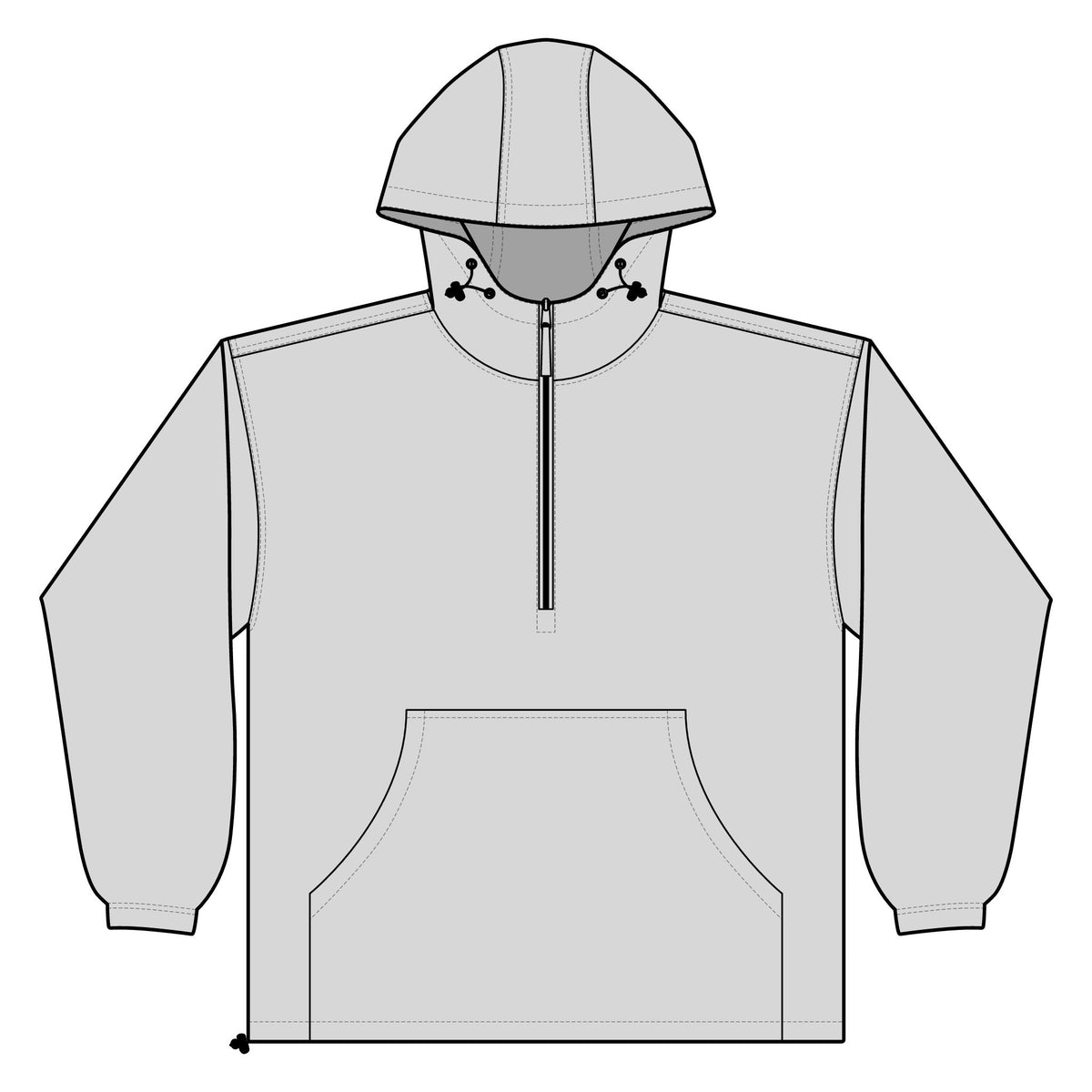 Unisex Lightweight Quarter-Zip Windbreaker Pullover Jacket
