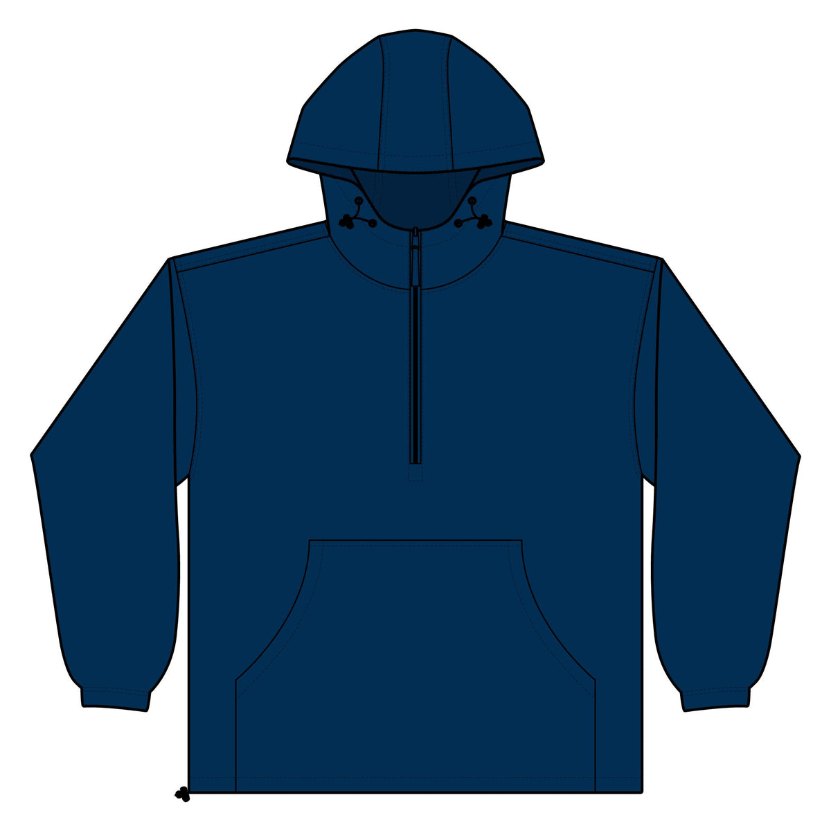 Unisex Lightweight Quarter-Zip Windbreaker Pullover Jacket