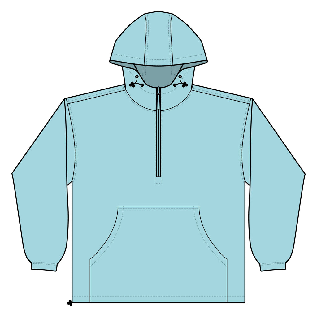 Unisex Lightweight Quarter-Zip Windbreaker Pullover Jacket