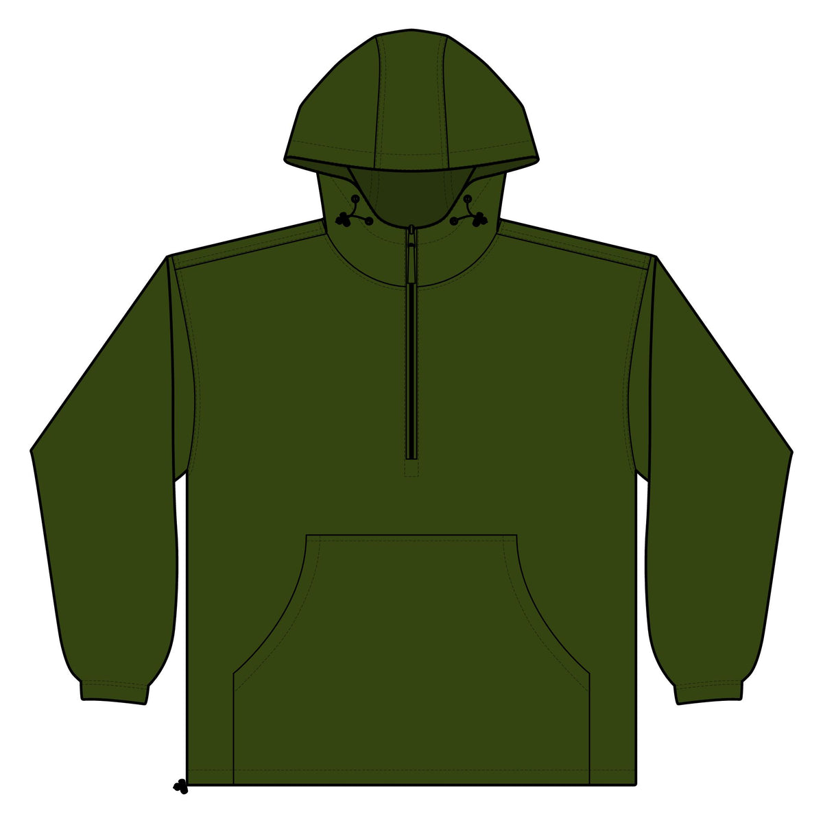Unisex Lightweight Quarter-Zip Windbreaker Pullover Jacket