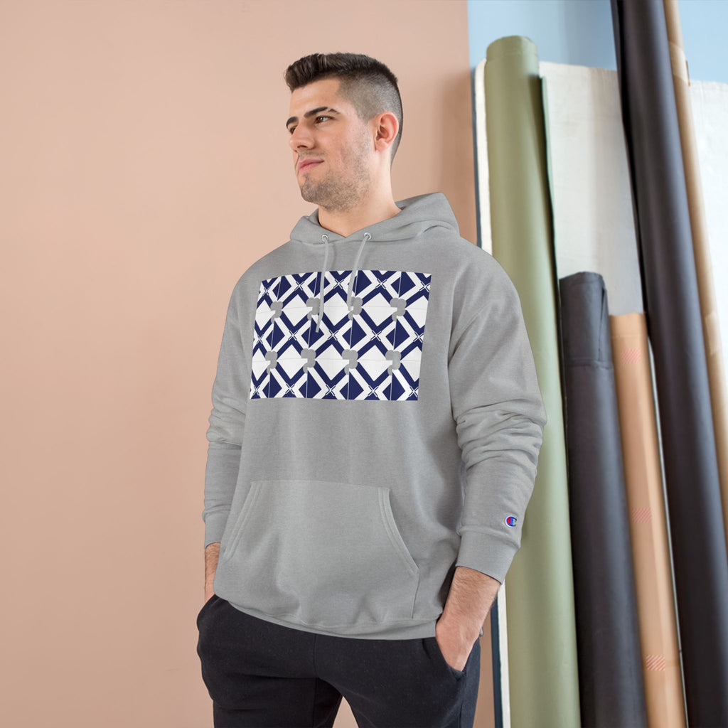 Geometric Navy Tile Hoodie