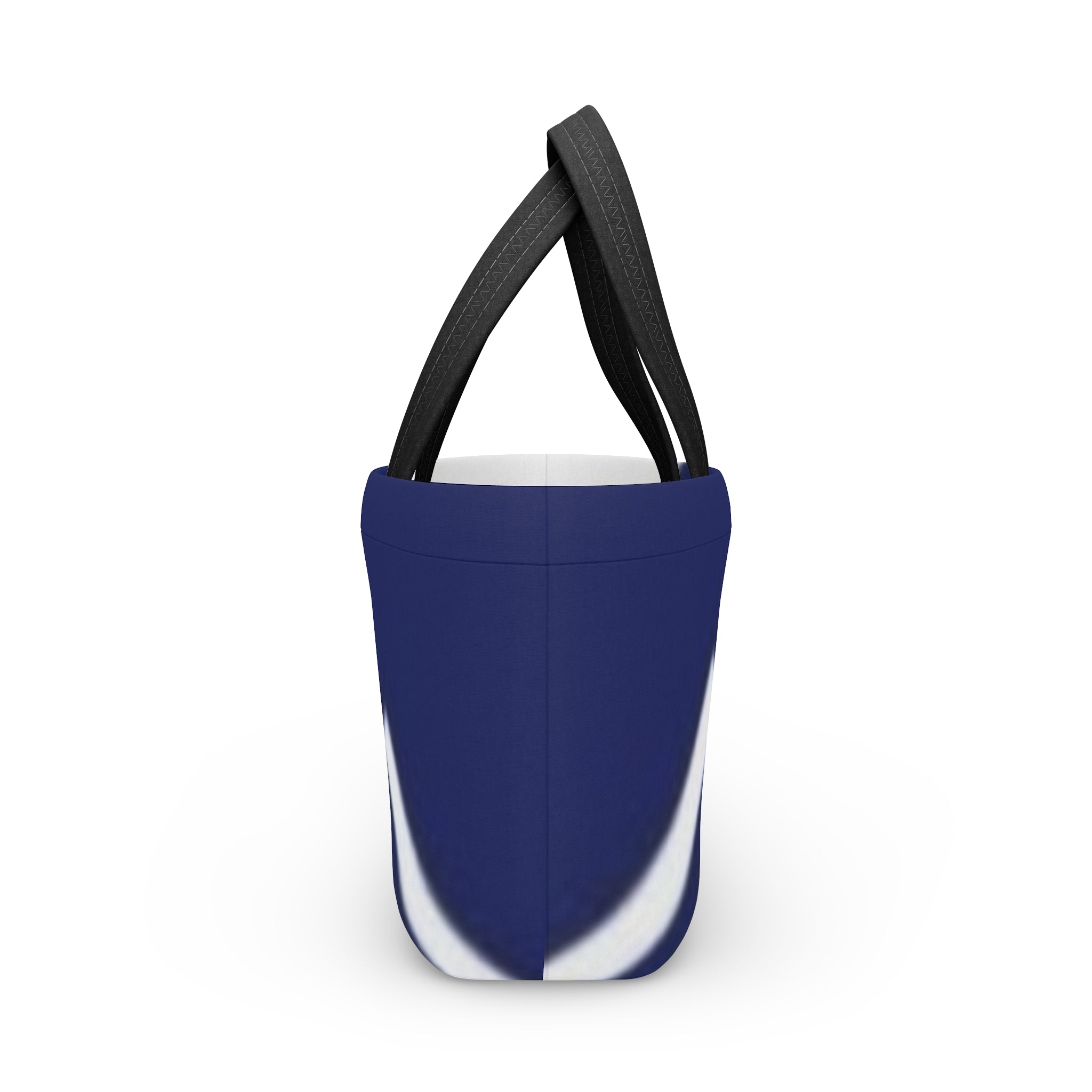 Navy Diagonal Stripe Insulated Lunch Bag