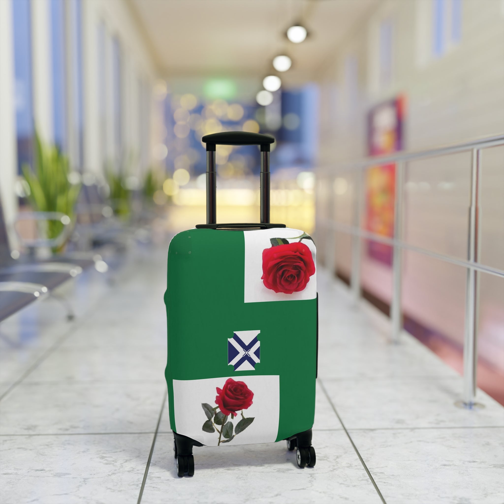 Green XT7 Travel Luggage Cover — Protective Stretch Suitcase Slipcover