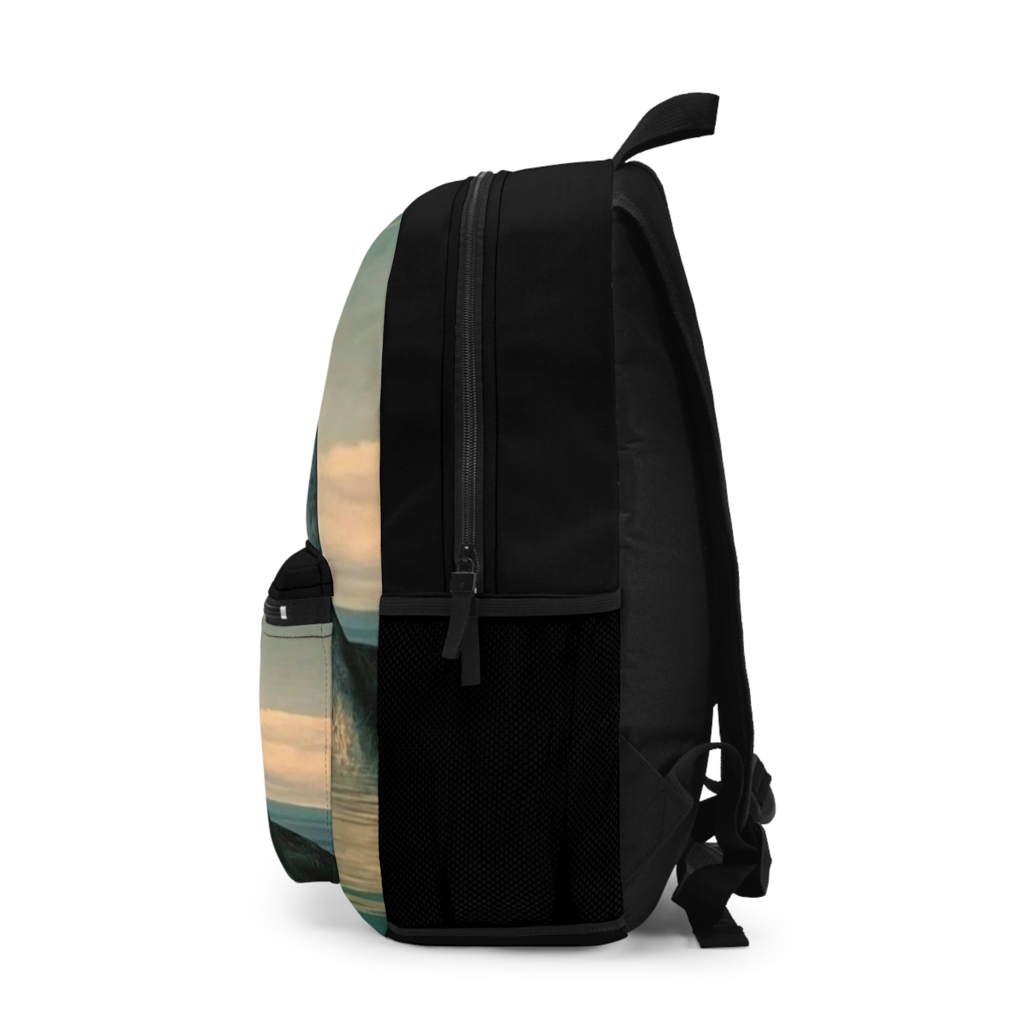 Scenic Archway Backpack with Nautical Flag Accent – Vintage Seaside Daypack