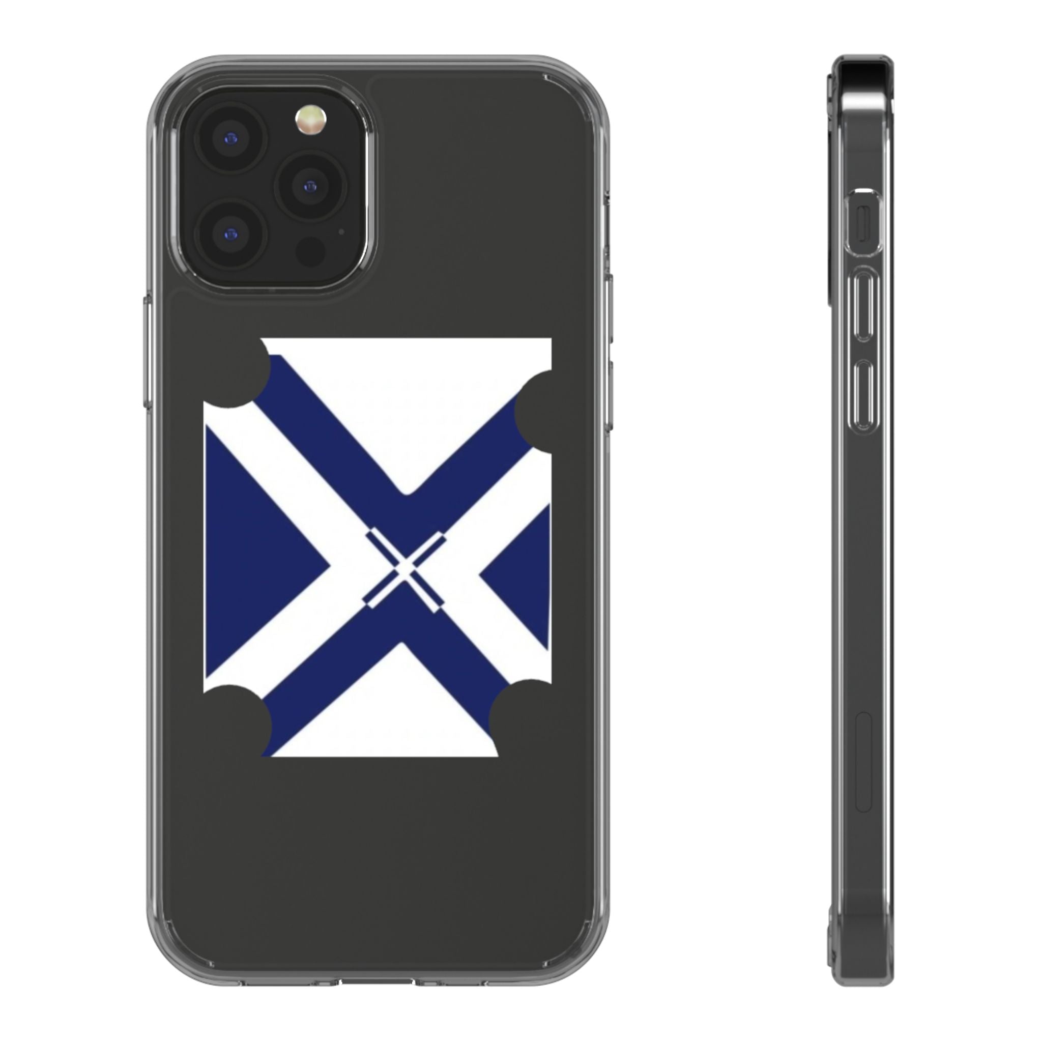 xT7 Saltire Clear Phone Case - Blue White Scottish Flag iPhone Cover