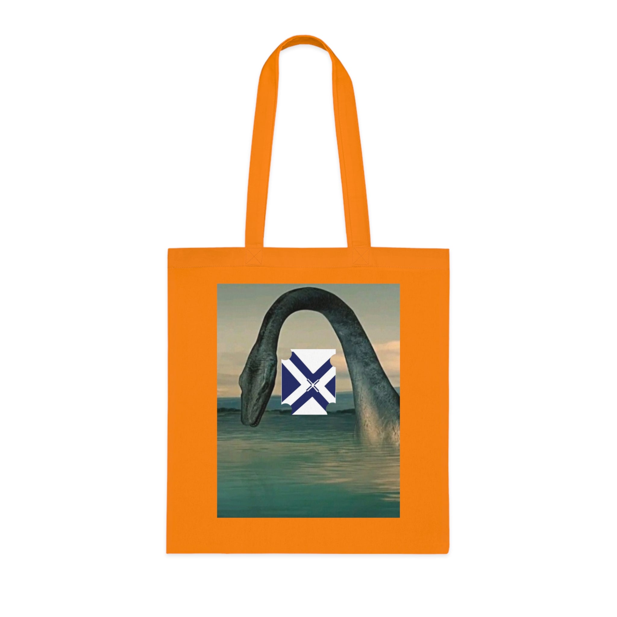 Xt Sea mosterTote Bag — Vintage Loch Ness Monster Art with Scottish Saltire Accent