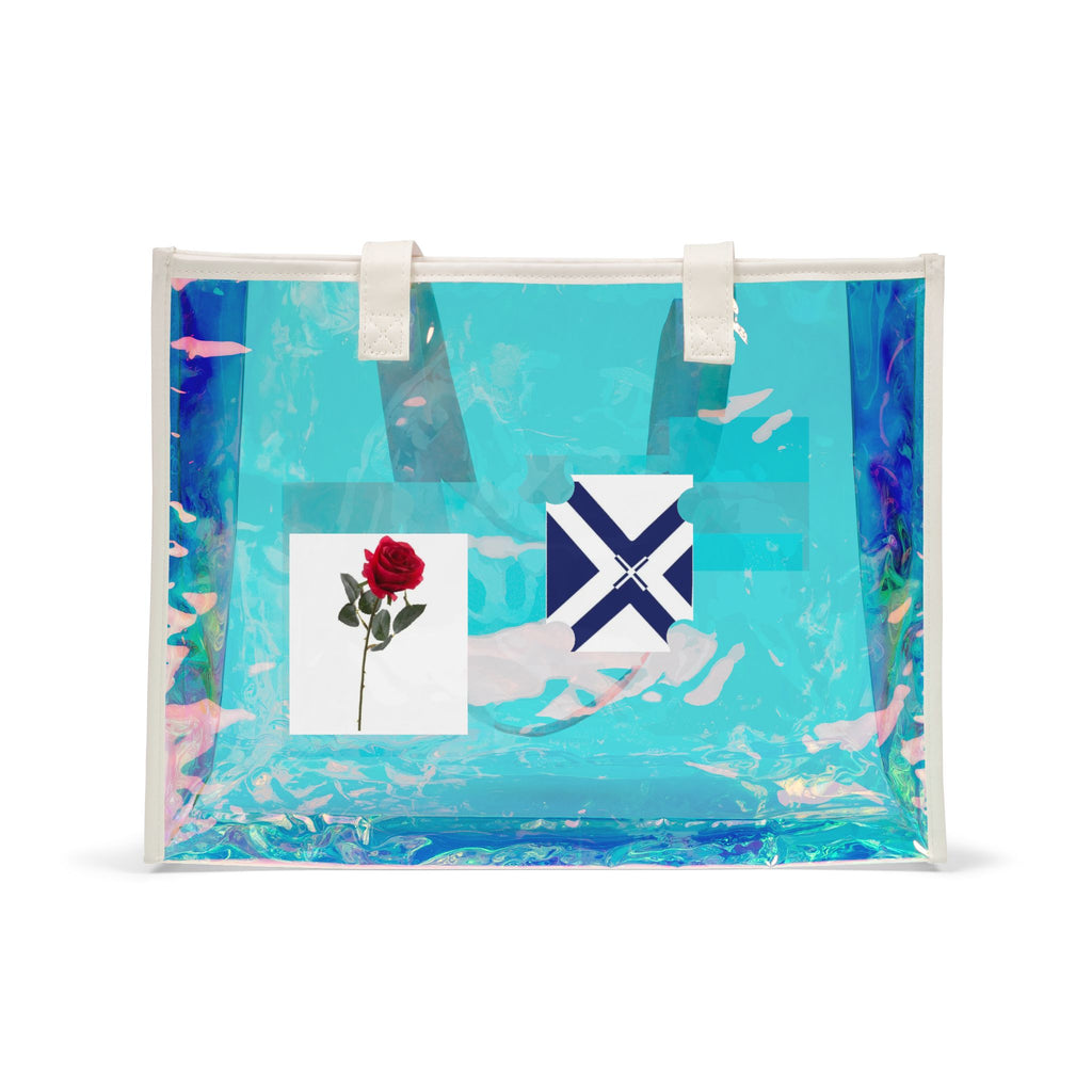 Beach Holographic Tote Bag — XT rose  Holographic Beach Tote