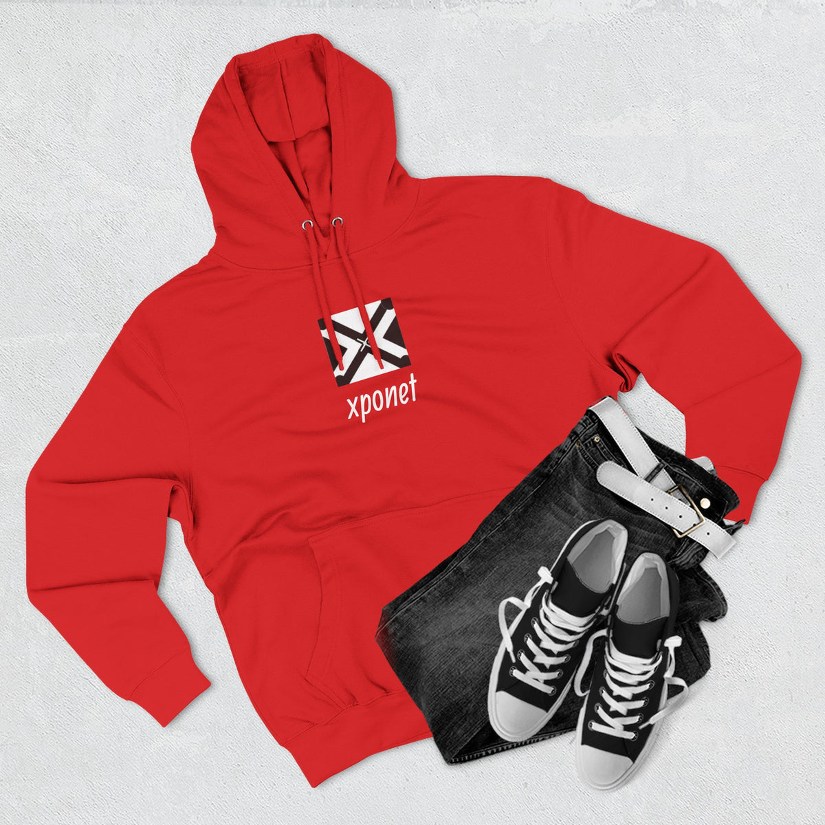 Three-Panel Fleece Hoodie
