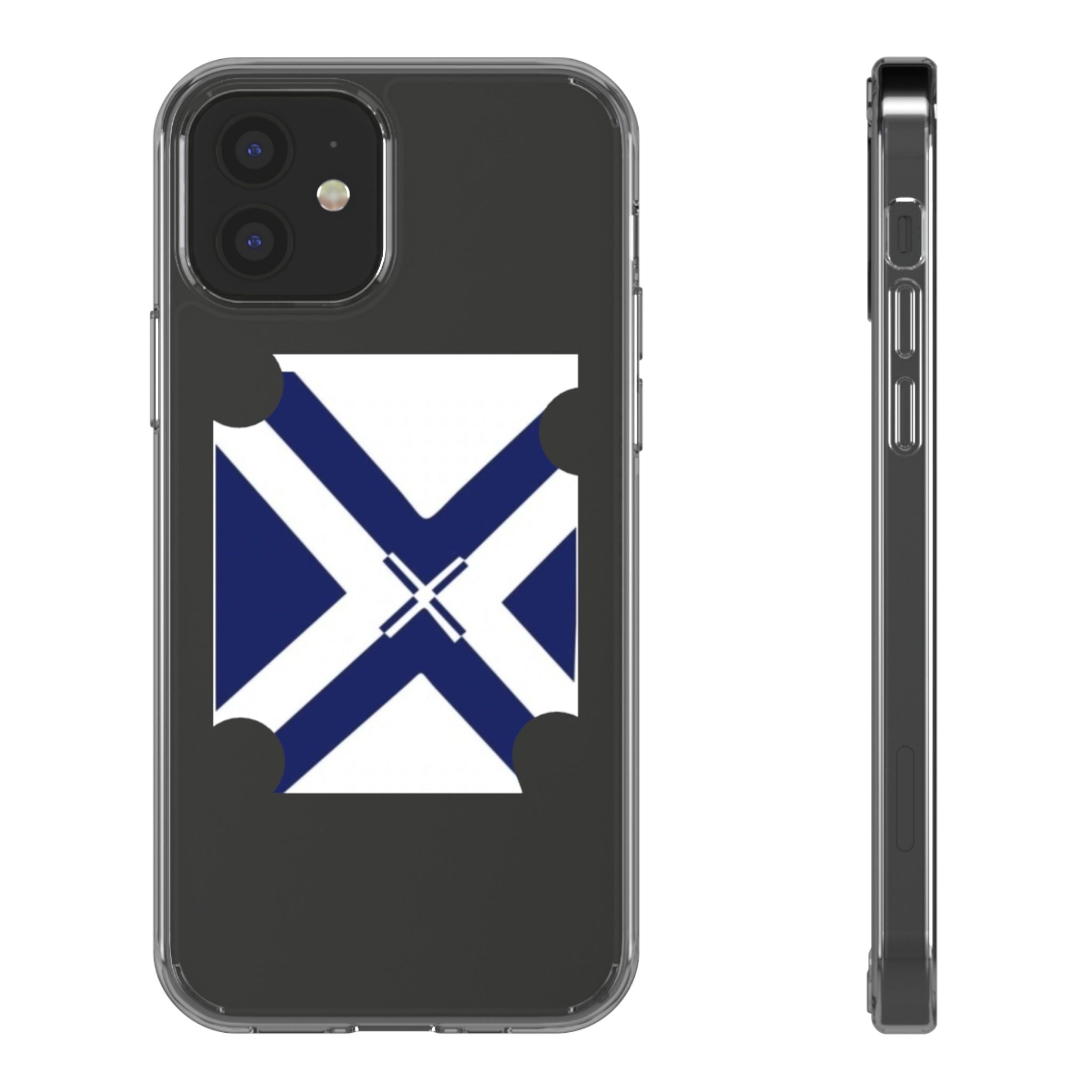 xT7 Saltire Clear Phone Case - Blue White Scottish Flag iPhone Cover