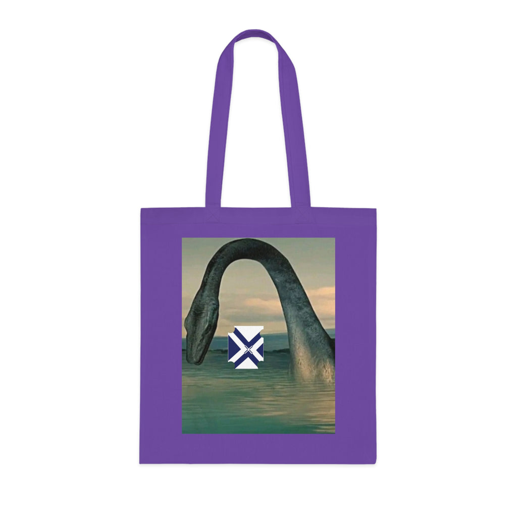 Xt Sea mosterTote Bag — Vintage Loch Ness Monster Art with Scottish Saltire Accent