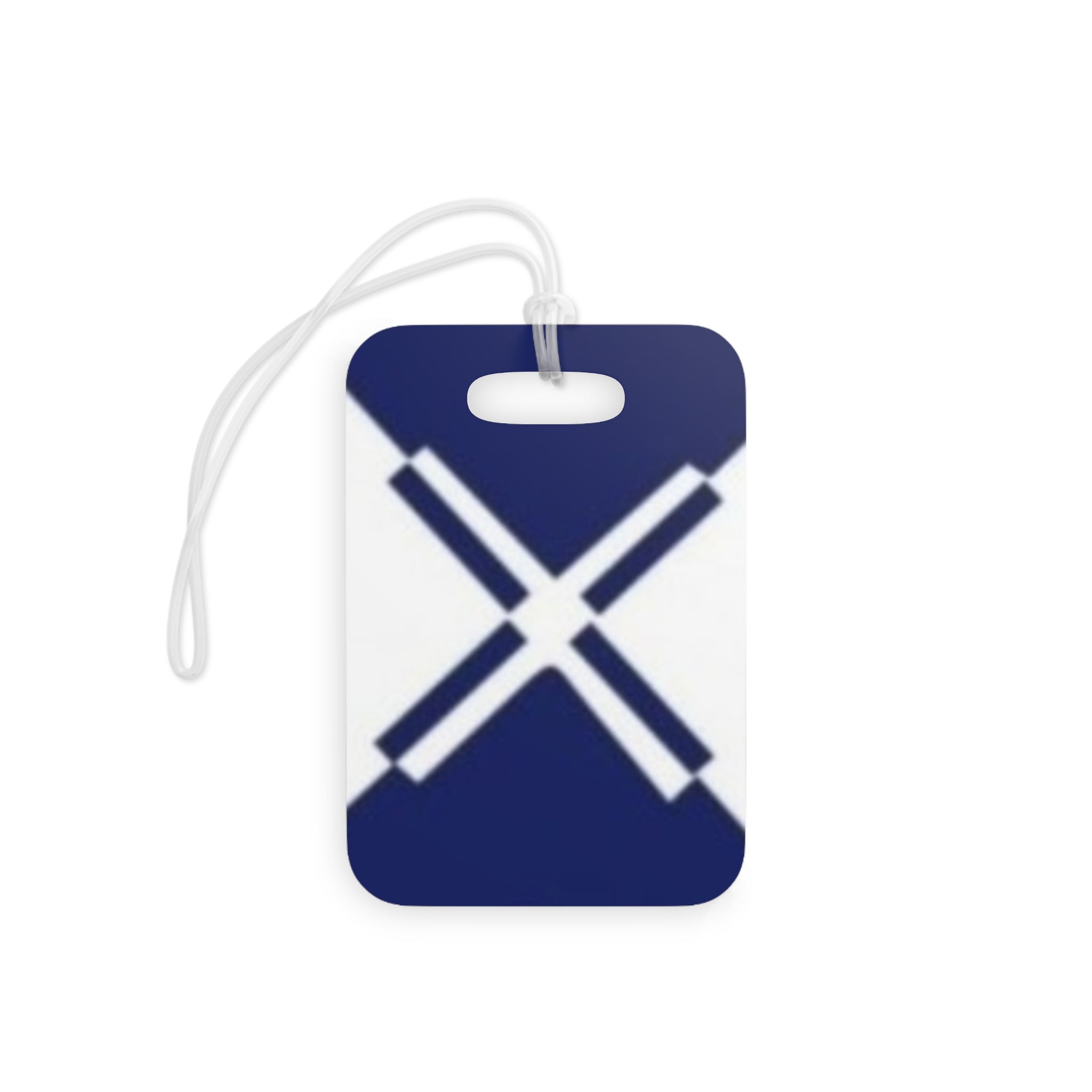 Navy Saltire Luggage Tag — Scottish Cross Travel ID Tag