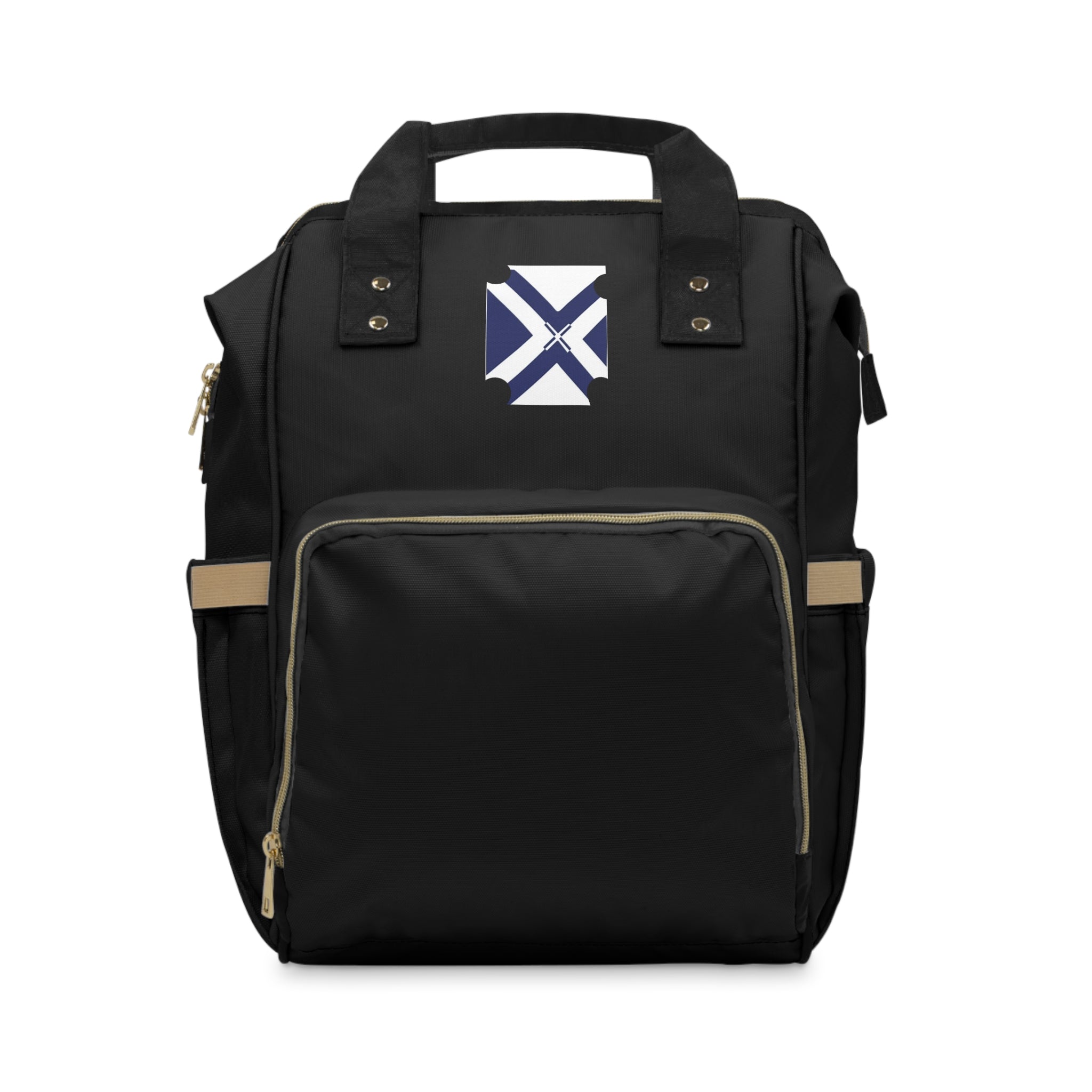Multifunctional Diaper Backpack — Spacious Black Baby Changing Bag with Insulated Pockets & Stroller Straps
