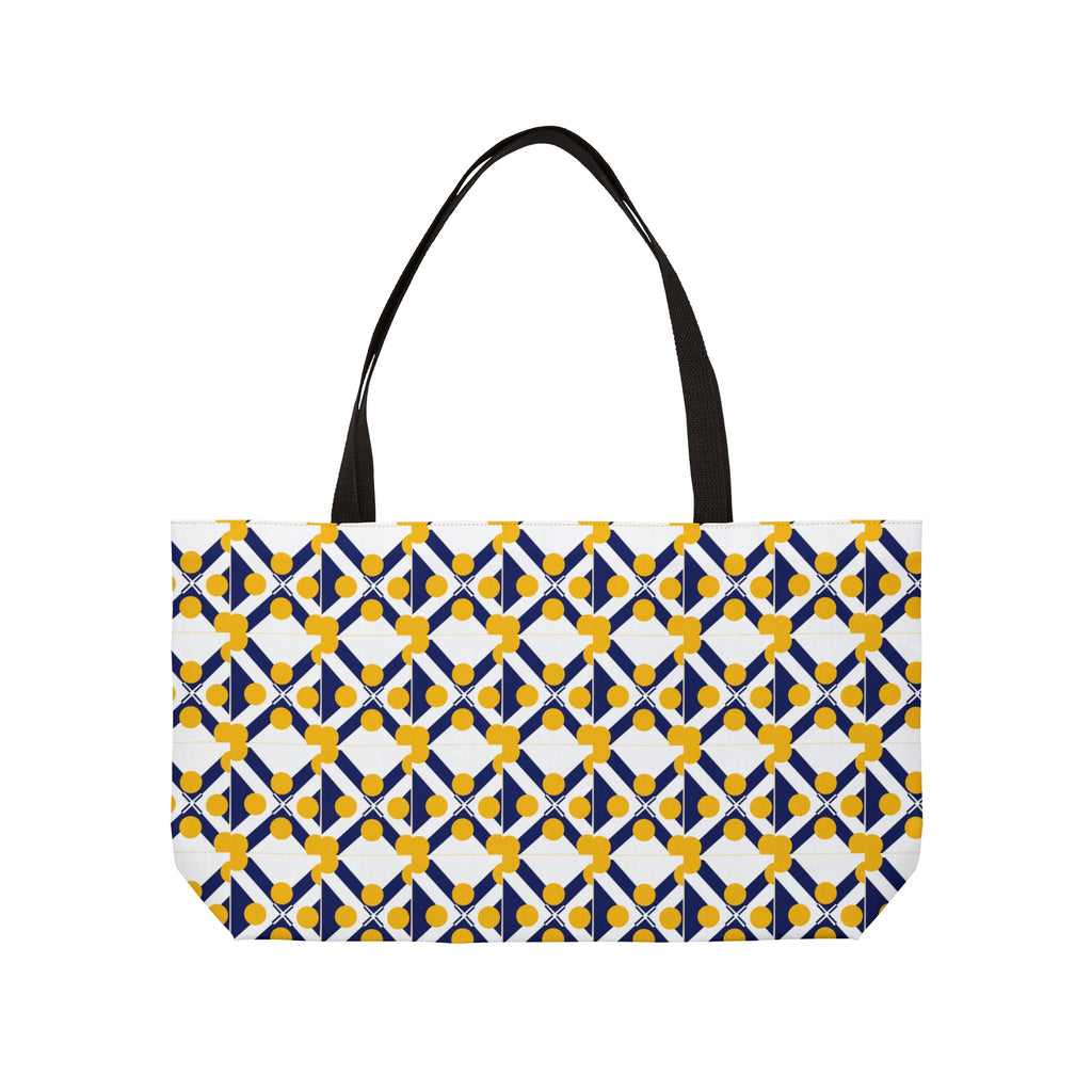 XT9 Navy & Yellow Weekender Tote — Stylish Summer Travel Bag