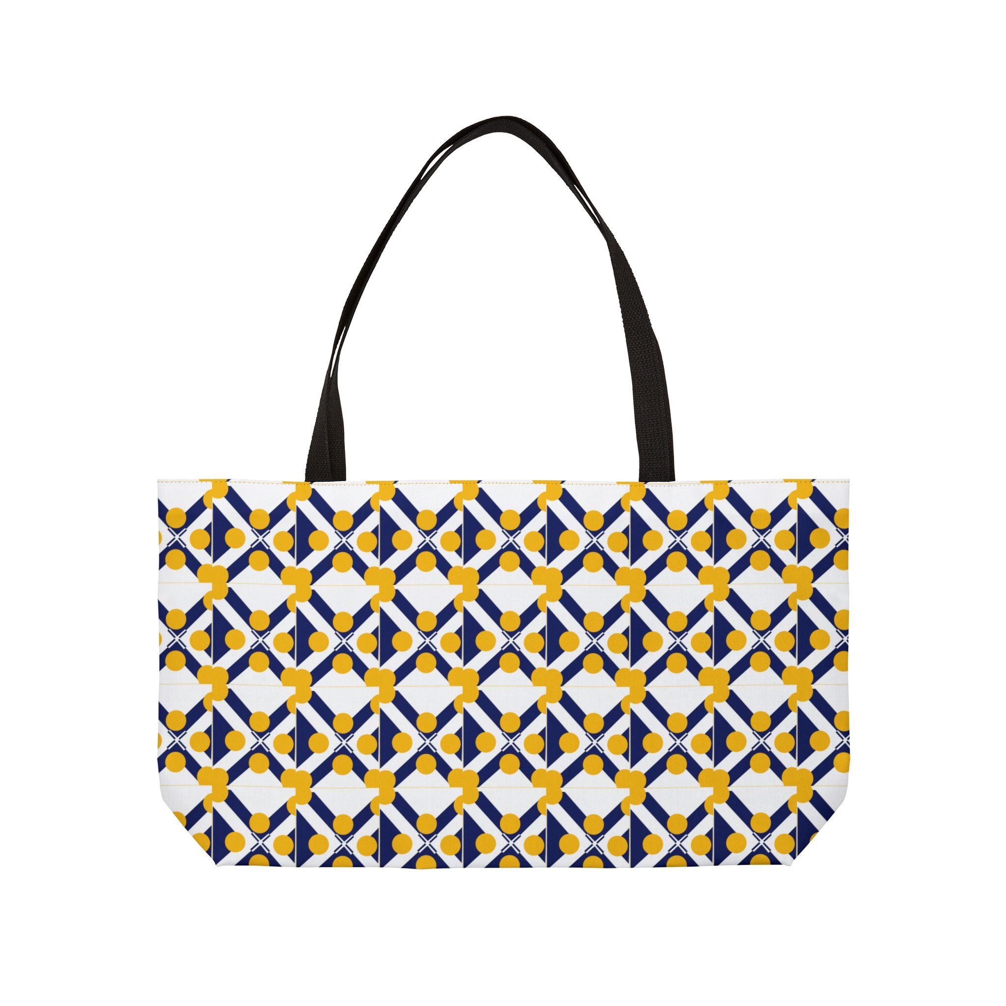 XT9 Navy & Yellow Weekender Tote — Stylish Summer Travel Bag