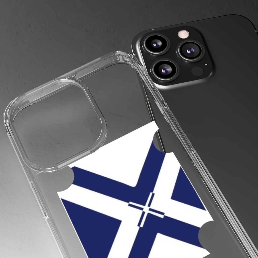xT7 Saltire Clear Phone Case - Blue White Scottish Flag iPhone Cover