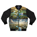 Scenic XT River Delta Bomber Jacket — All-Over-Print Landscape Flight Jacket