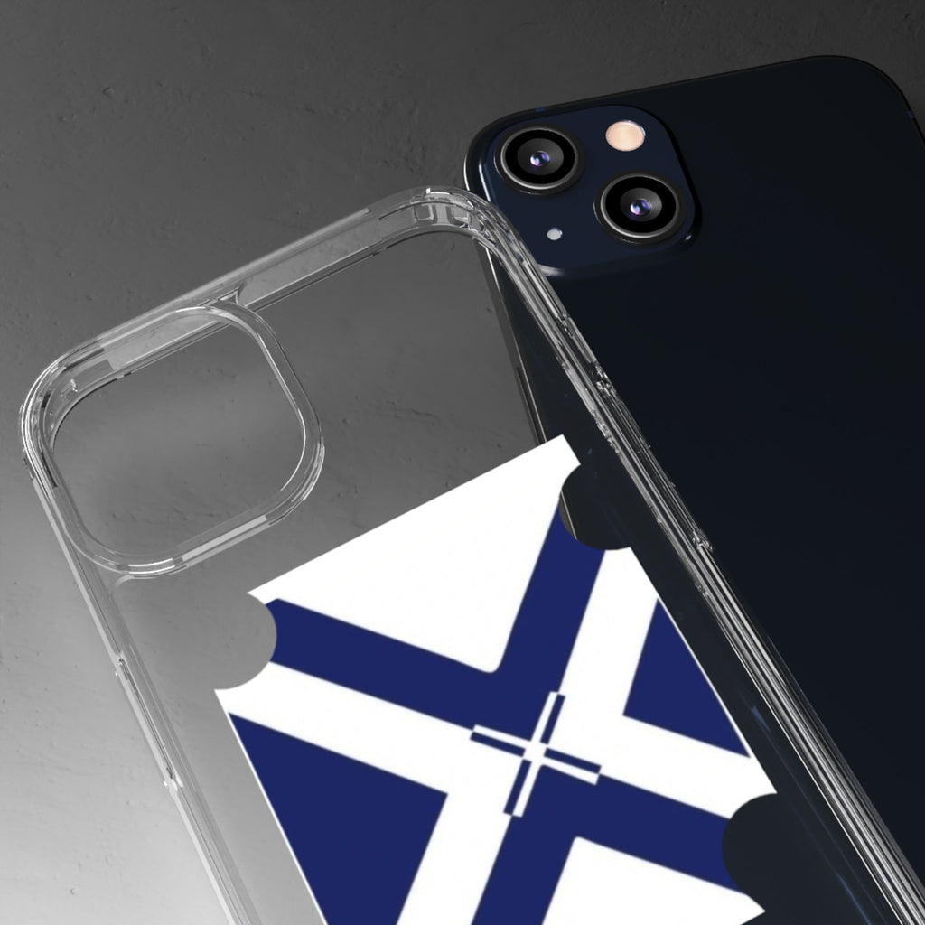 xT7 Saltire Clear Phone Case - Blue White Scottish Flag iPhone Cover