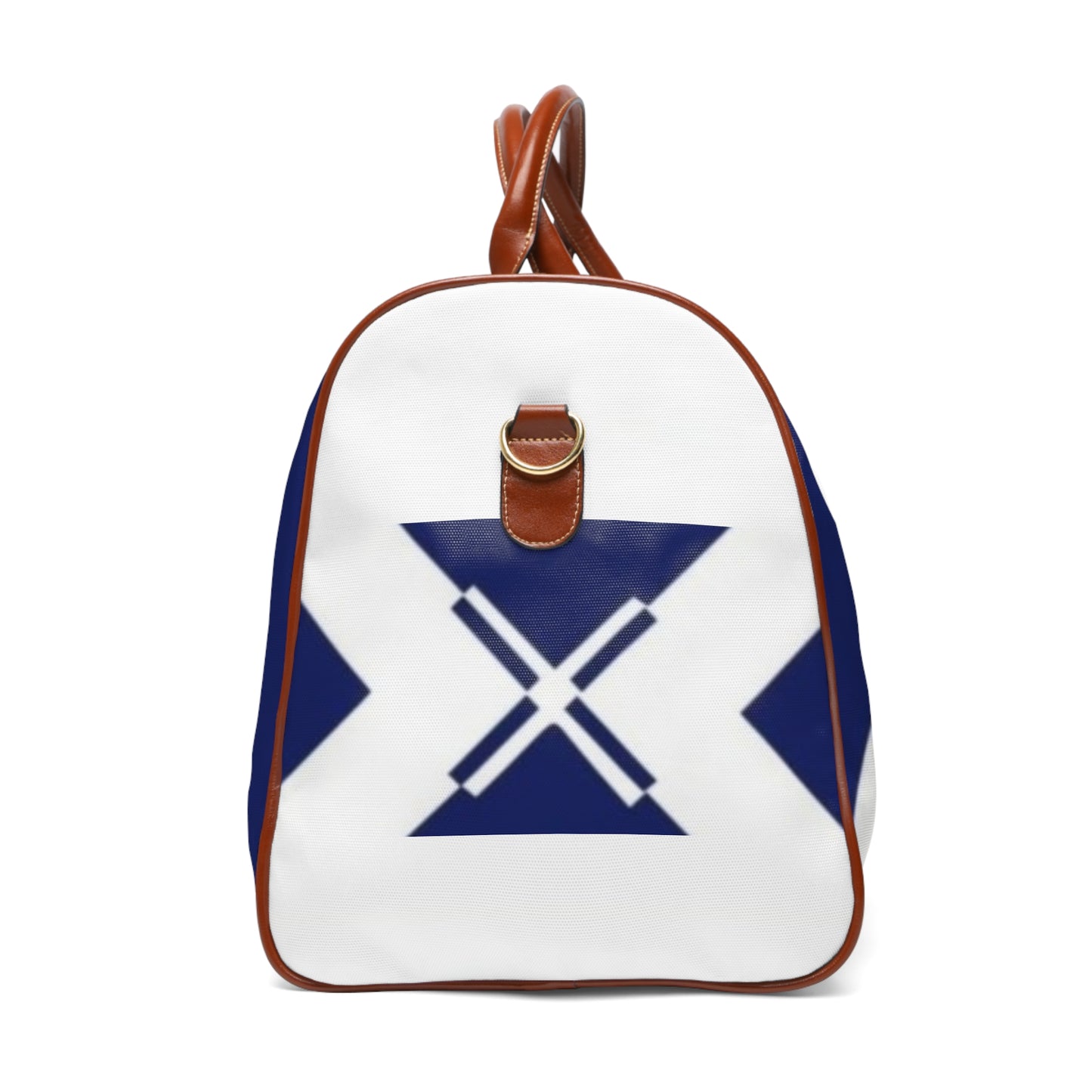 Nautical Blue Waterproof Travel Duffel Bag — Marine Cross Design