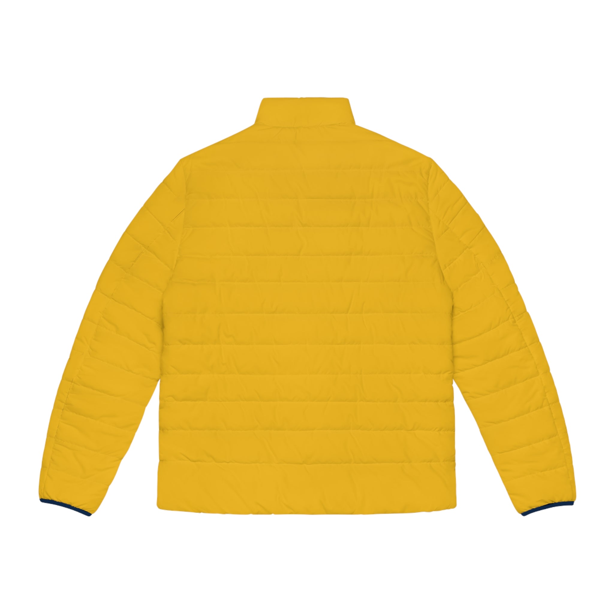 XT7 Yellow Puffer Jacket — Geometric Patch Chest Design