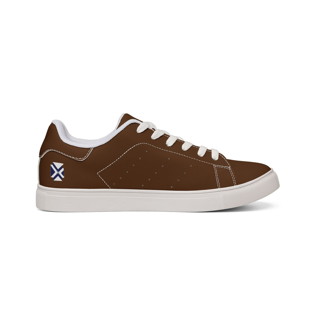 Xponet Women's Leather Low-Top Sneakers — Classic Brown Casual Trainers