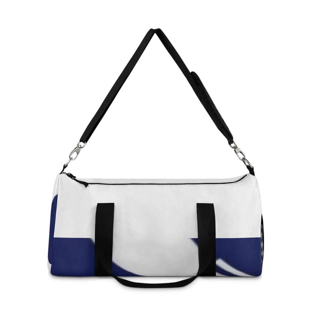 Nautical Wave Duffel Bag — Blue & White Travel Gym Bag
