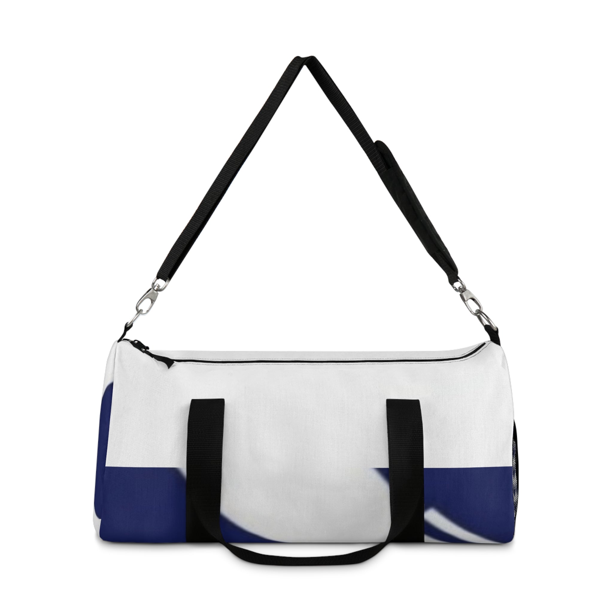 Nautical Wave Duffel Bag — Blue & White Travel Gym Bag