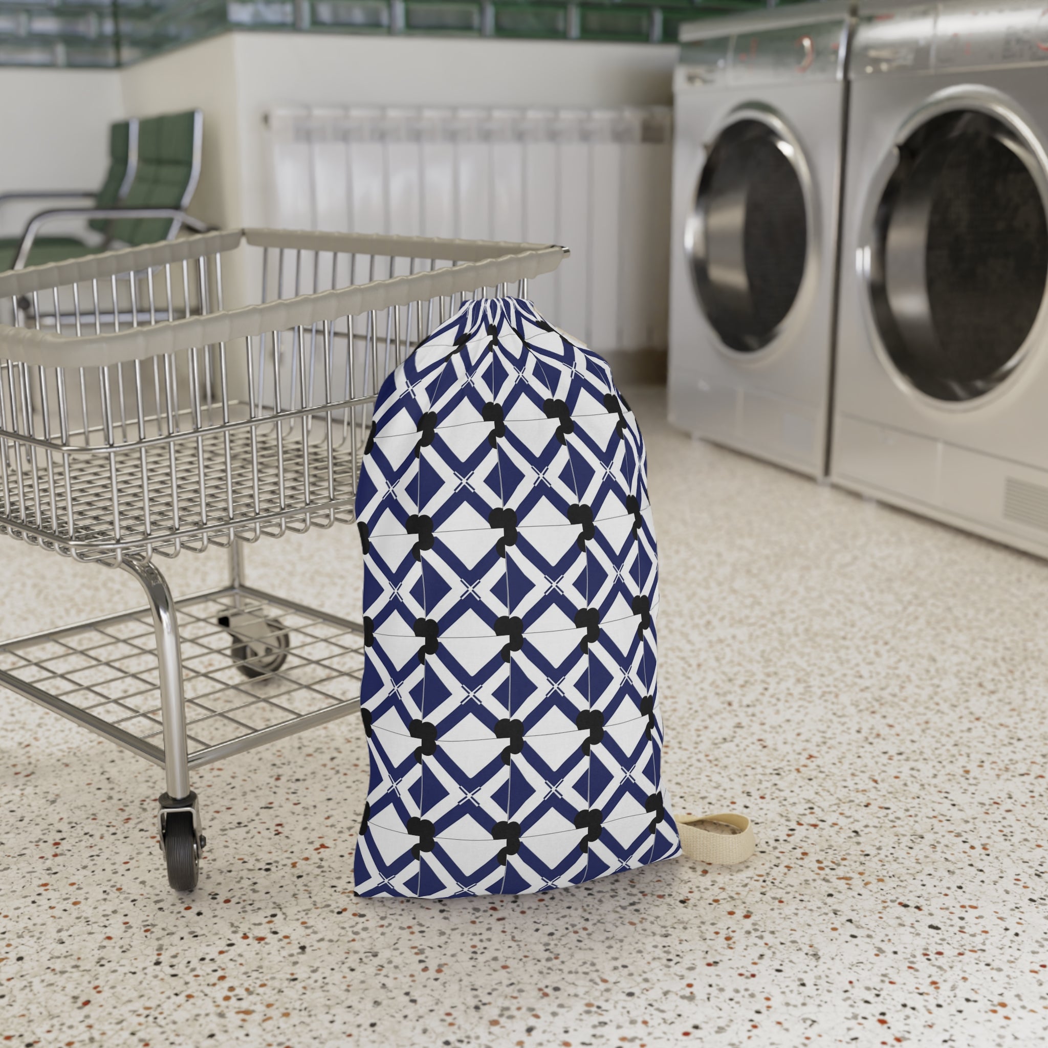 XT8  Navy Lattice Laundry Bag