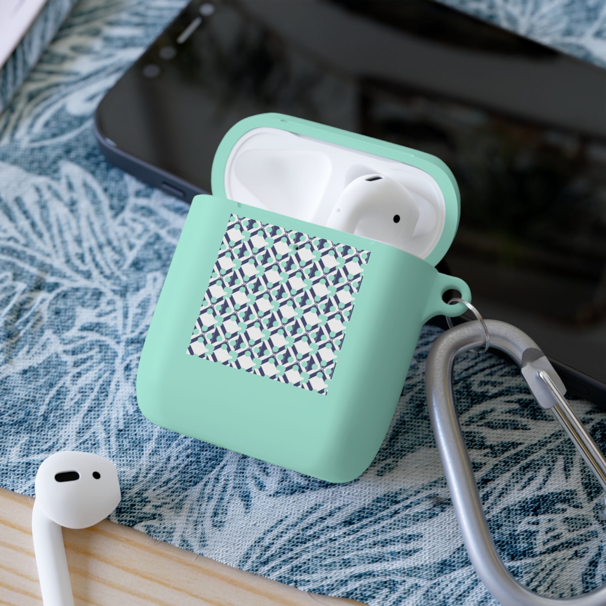 XT9 Blue Tile Pattern AirPods Case