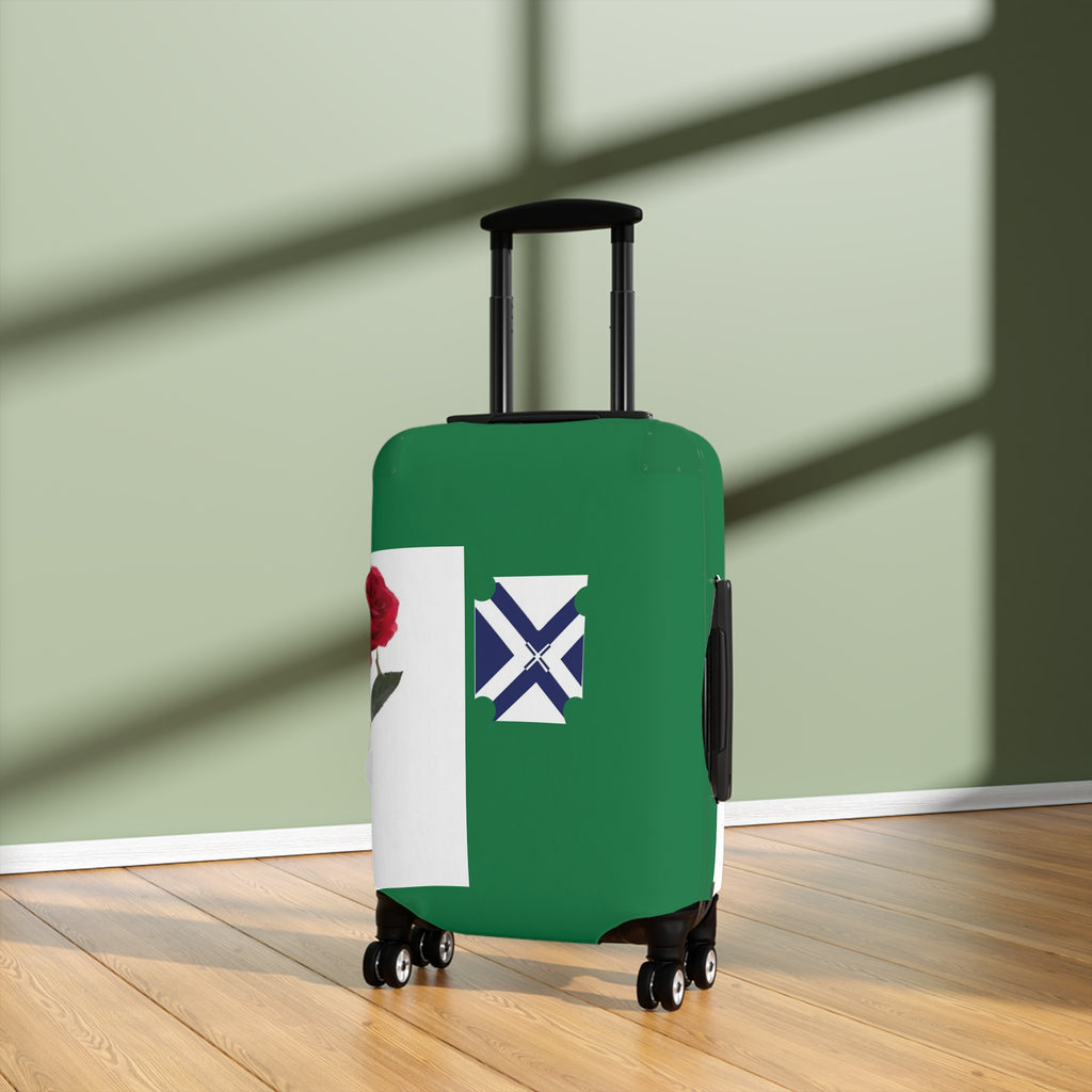 Green Rose Luggage Cover — XT7 Floral Travel Protector