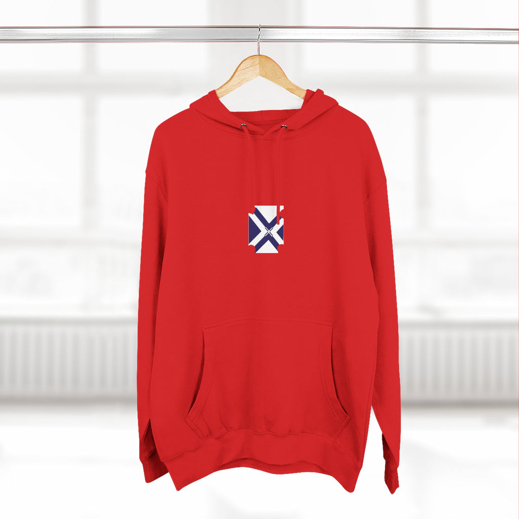 Minimalist Geometric Logo Hoodie — Small Center Chest Icon