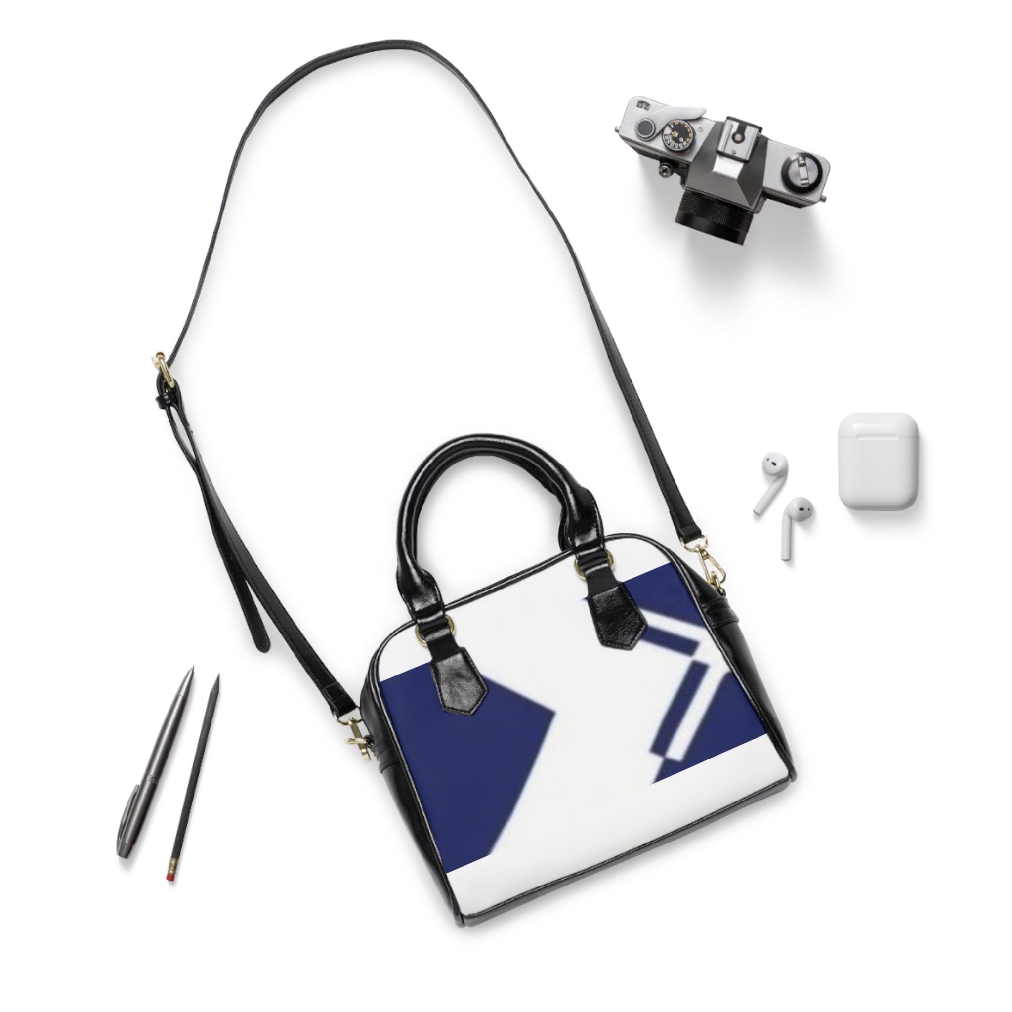 XT4 Modern  Shoulder Handbag – Navy Blue Minimalist Tote