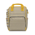Geometric Yellow Multifunctional Diaper Backpack
