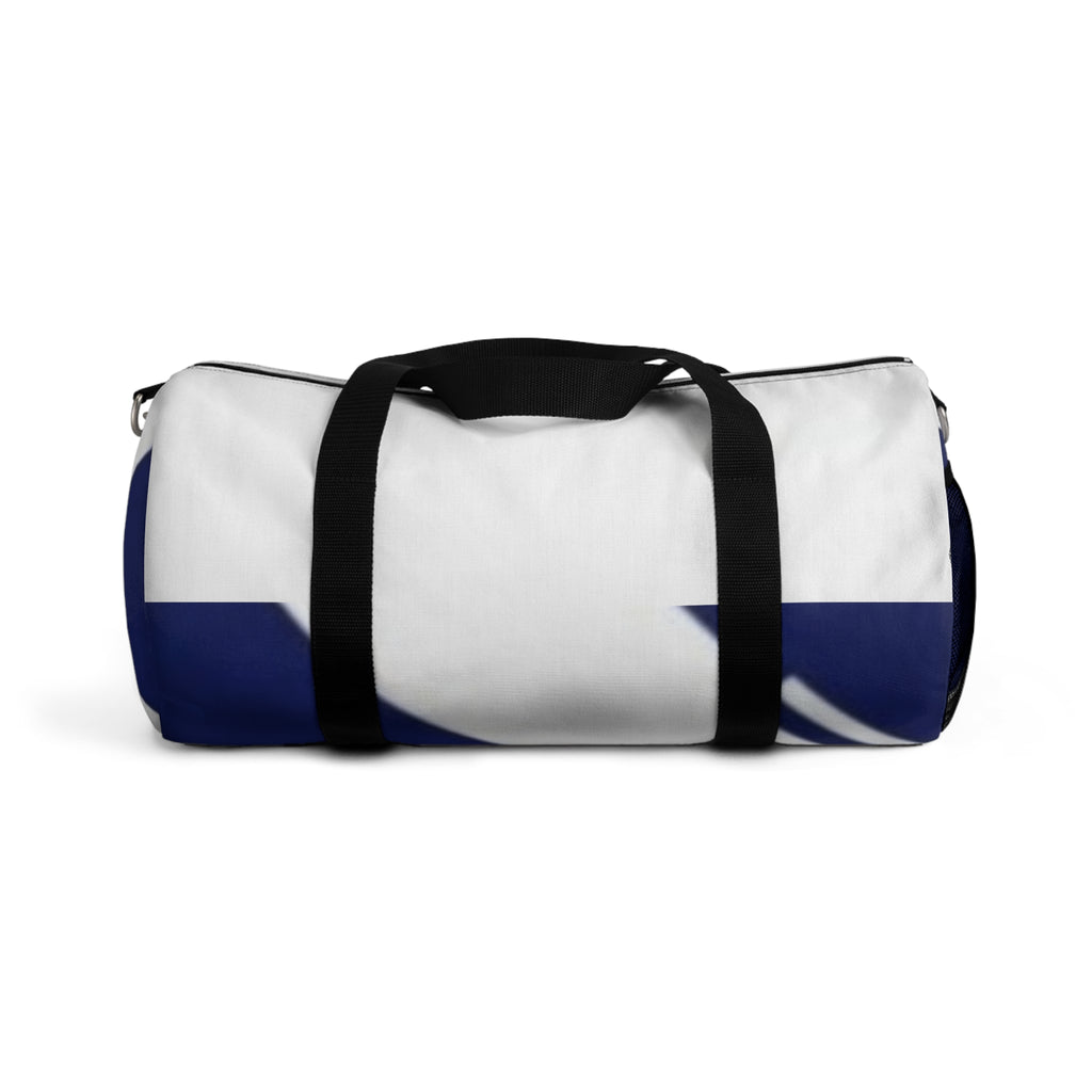 Nautical Wave Duffel Bag — Blue & White Travel Gym Bag