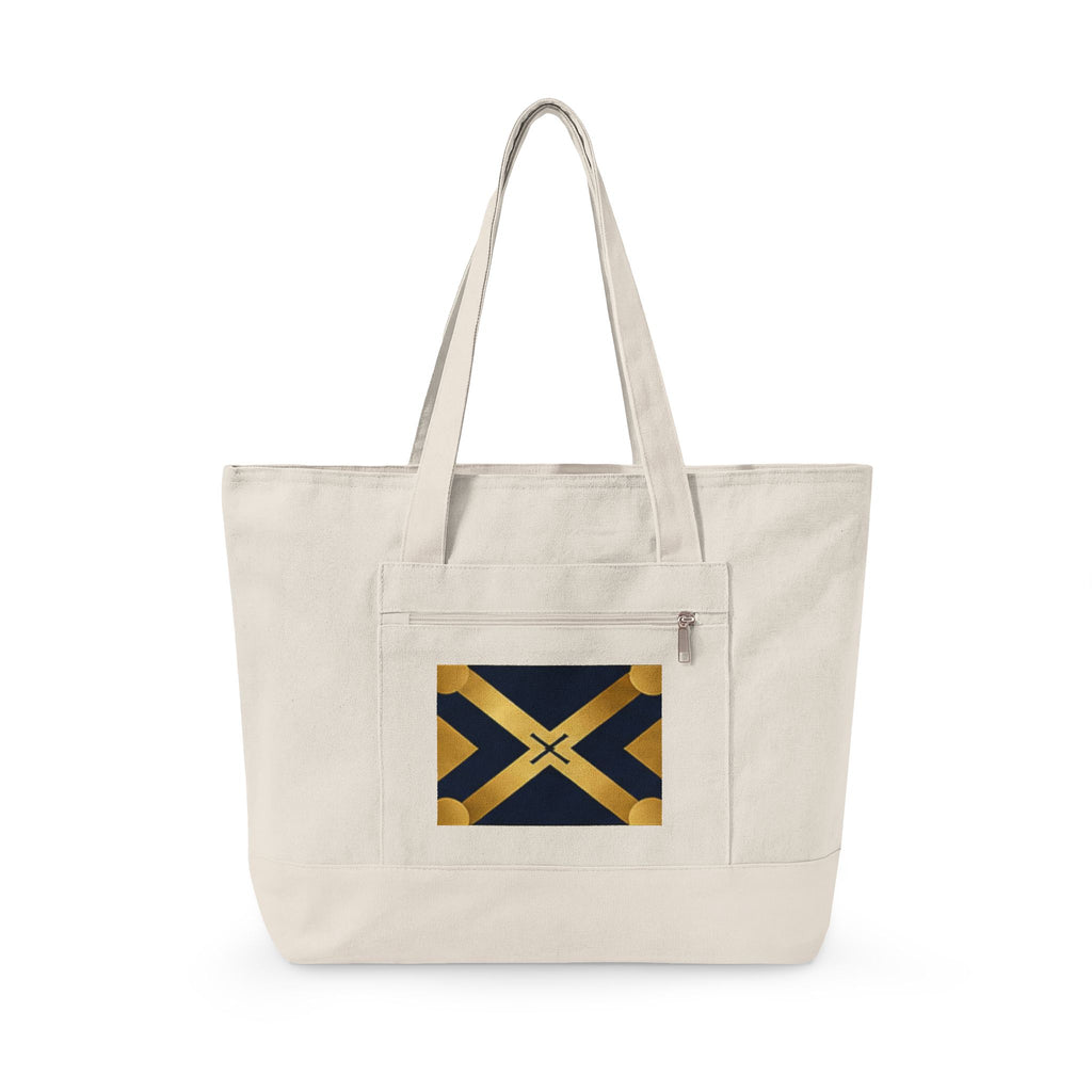 Zippered Canvas Tote